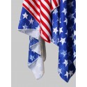 American Flag Print Midi Skirt -  M