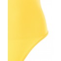 Metallic Chain Detail Lingerie Plunge Teddy - Yellow M