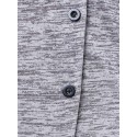 Asymmetric Space Dye Button Up Cardigan - Gray M